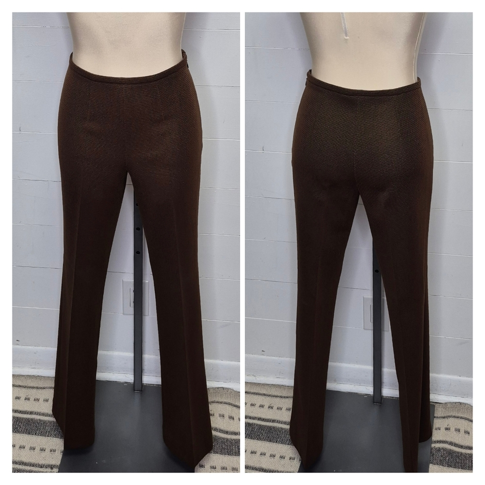 Italian-made Brown And Black Trousers Size S (42)